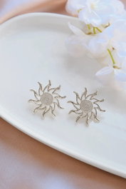 Heliophilia Silver Pendientes de Plata con Circonita